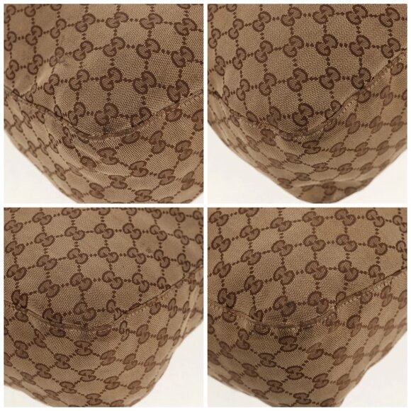 GUCCI GG Canvas Horsebit Tote Bag 2way Beige Gold 232949 Auth 146265 - Picture 14 of 16